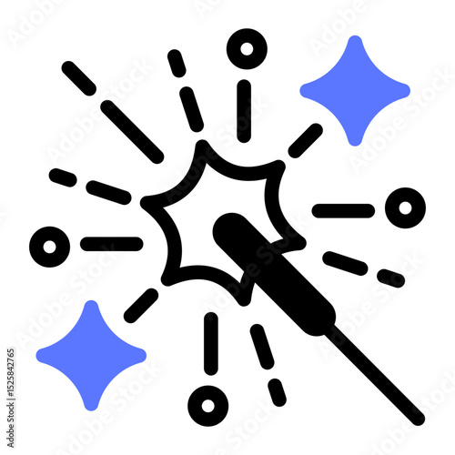 This Sparkler icon is suitable for 4th of July, Independence Day, etc