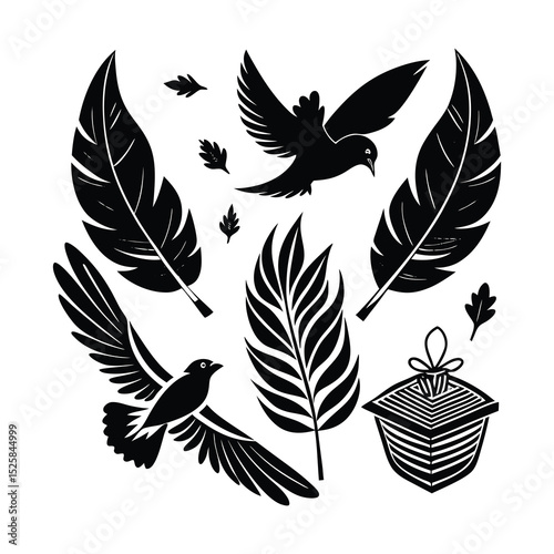 Feather birds svg