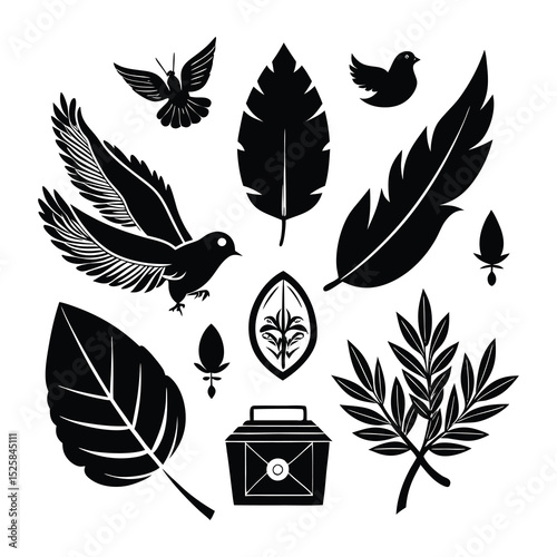 Feather birds svg