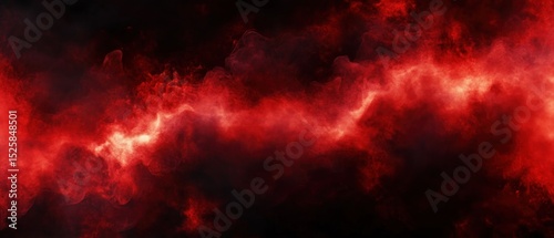 Abstract red and black smoke or mist swirling in dynamic patterns creating a dramatic and intense atmosphere