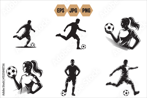 Football Silhouette SVG Bundle | American Football Clipart for Cricut & Silhouette
