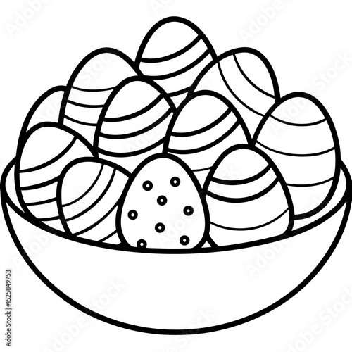 Easter Pastel Eggs Vector Collection on White