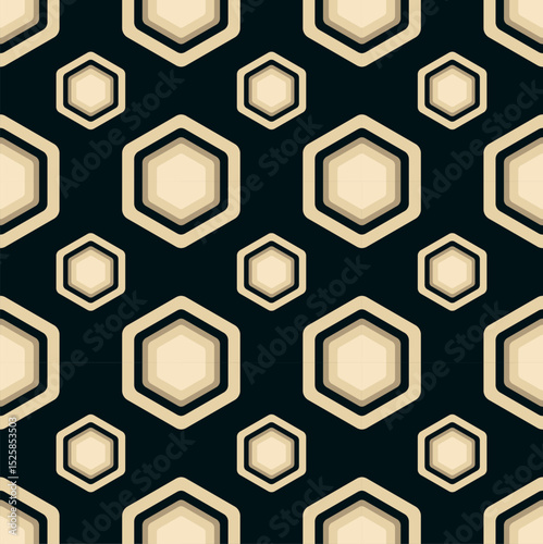 The clean lines and gold-beige hues exude elegance, A seamless pattern making it ideal for high-end interior design or boutique branding, vector illustration photo