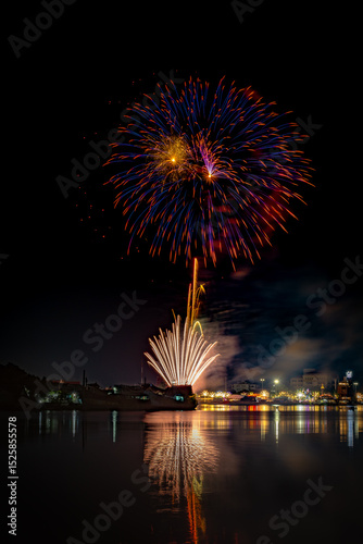 fireworks over the river