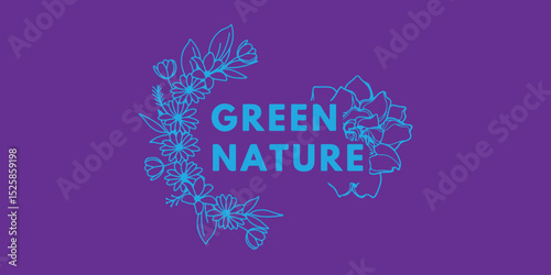 nature and green botanical logo design 
