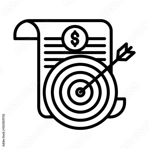 Business Target - Financial Strategy Outline Icon