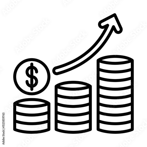 Equity Markets - Financial Strategy Outline Icon