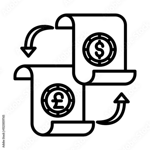 Exchange Report - Financial Strategy Outline Icon