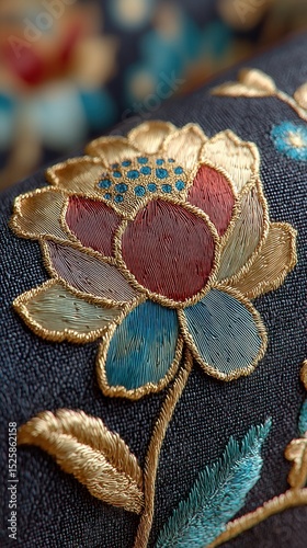 Fine embroidered floral patterns