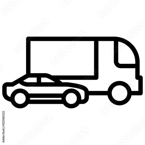 land transport line icon