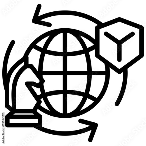 export strategy line icon
