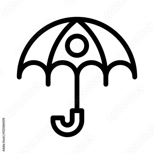 promotional umbrella line icon