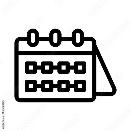 desk calendar line icon
