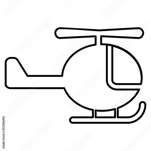 Helicopter icon line_2