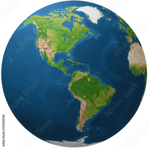 A globe showing north america south america and parts of africa and europe