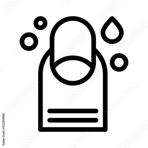nail care line icon