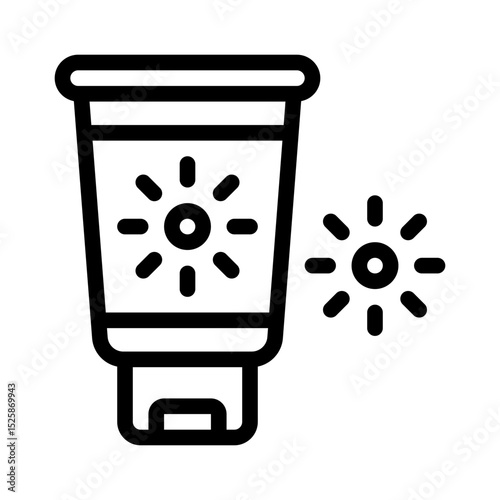 sunscreen line icon