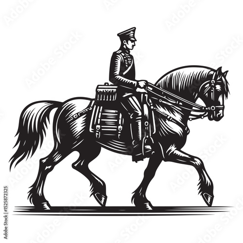 Soldiers military horse image vector