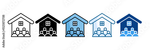 Community Icon Set Multiple Style Collection