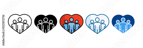 Community Icon Set Multiple Style Collection