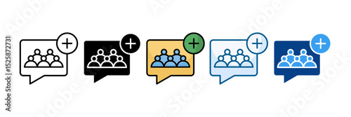 Follower Icon Set Multiple Style Collection