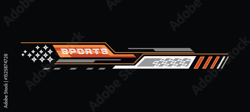 Sports racing stripes sticker modification body vinyl decal concept