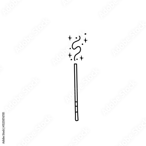 Magic wand line icon
