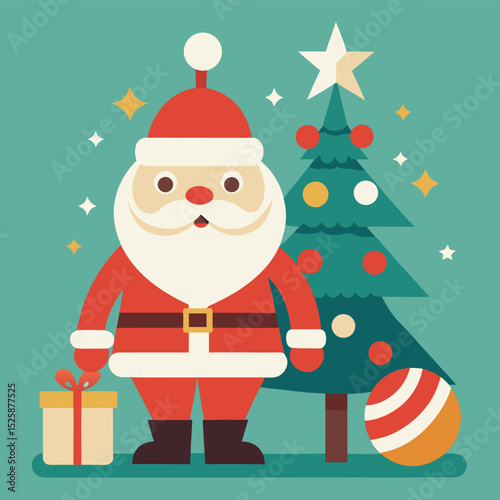 retro-style-christmas-postcard-with-santa-and-deco