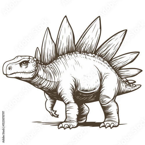 stegosaurus, ancient animal, vector, transparent background, creature, animal, dinosaur, wildlife, nature, icon, safari, isolated, big, large, dino, prehistoric, jurassic, extinct