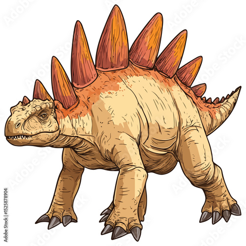 stegosaurus, ancient animal, vector, transparent background, creature, animal, dinosaur, wildlife, nature, icon, safari, isolated, big, large, dino, prehistoric, jurassic, extinct