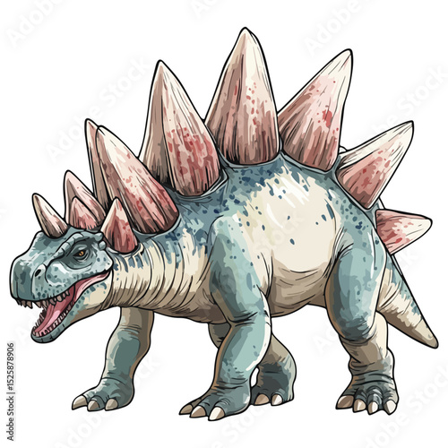 stegosaurus, ancient animal, vector, transparent background, creature, animal, dinosaur, wildlife, nature, icon, safari, isolated, big, large, dino, prehistoric, jurassic, extinct