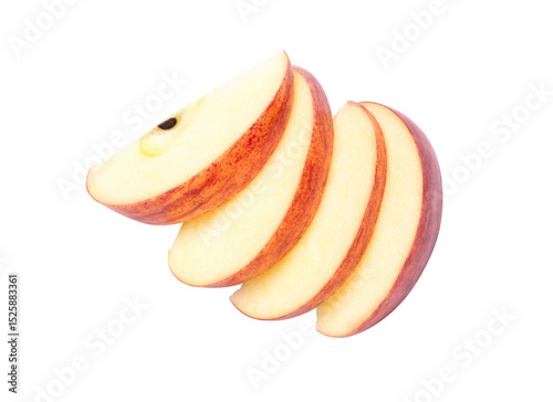 slice of red apple isolated	