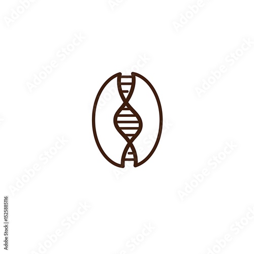Dna Strand in Oval Shape