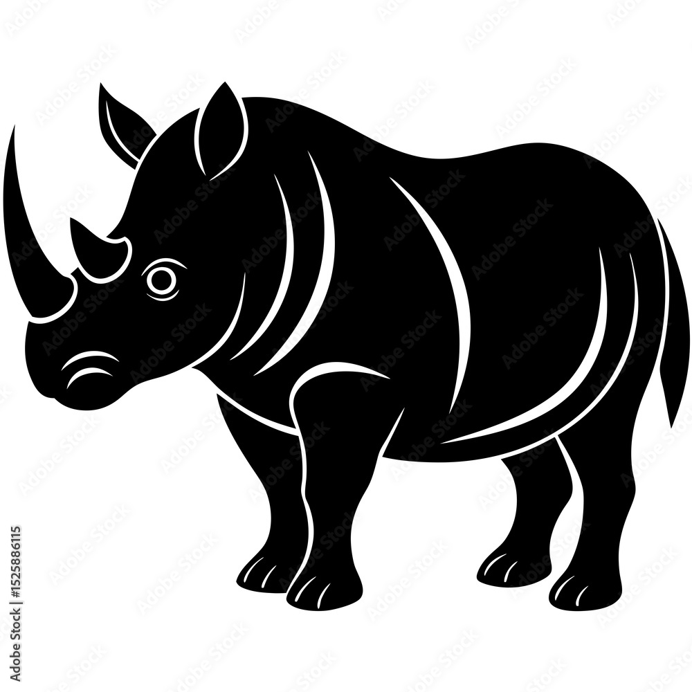 Fototapeta premium rhino isolated on white