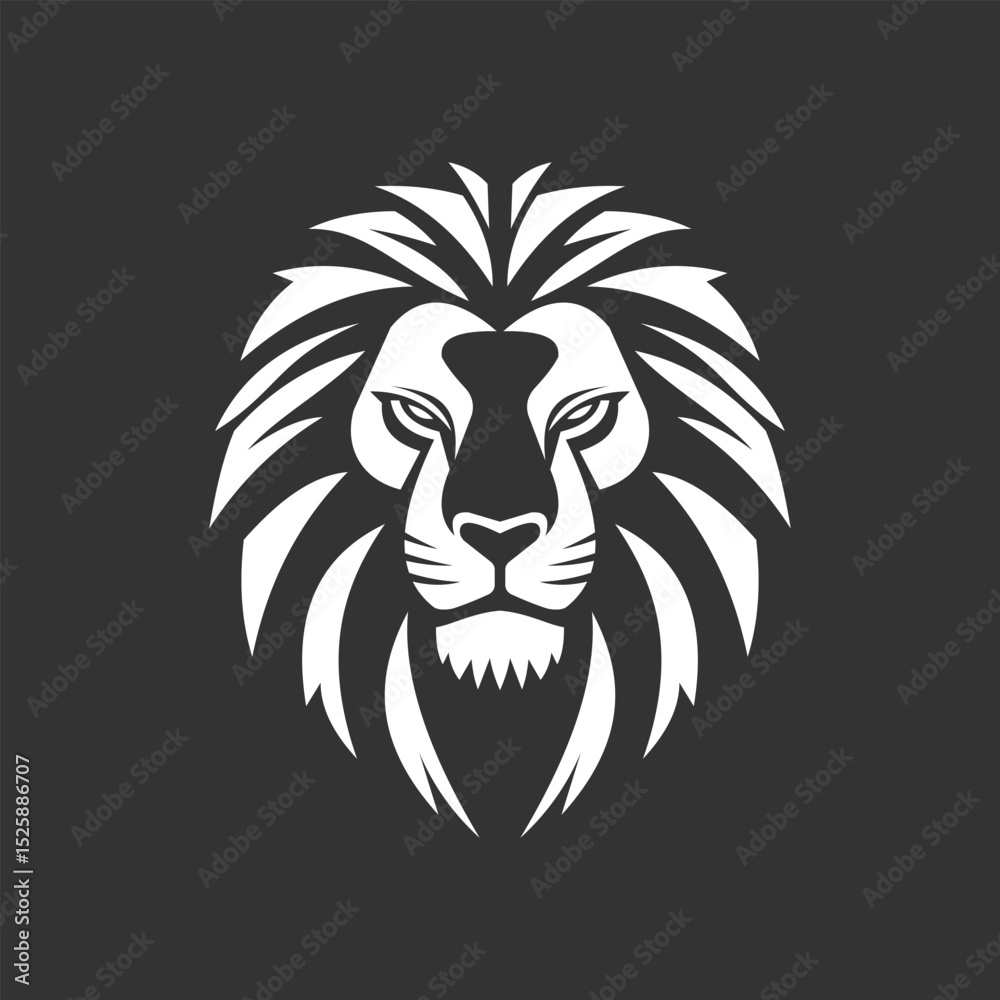 Fototapeta premium Lion head logo vector design for e-sports brands and other brands