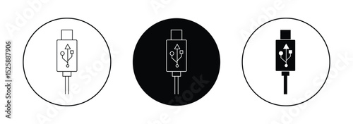 USB cable icon . usb icon . 