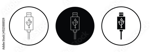 USB cable icon . usb icon . 