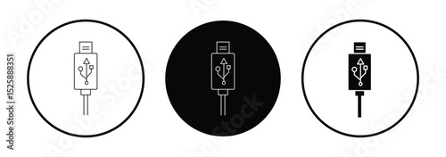 USB cable icon . usb icon . 