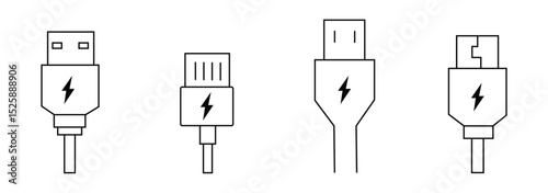 USB cable icon . usb icon . 