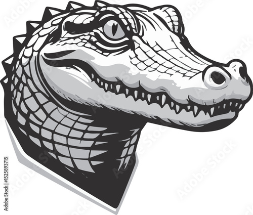 cartoon crocodile head design