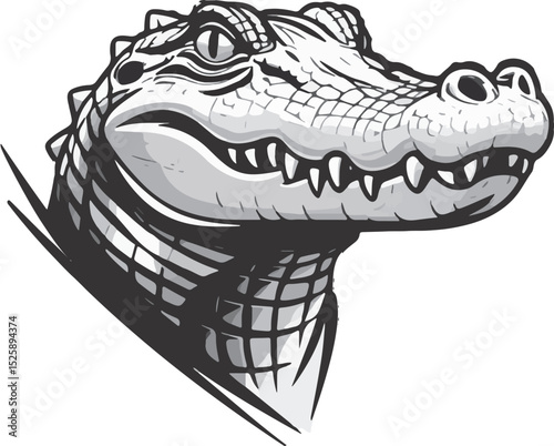 cartoon crocodile head art