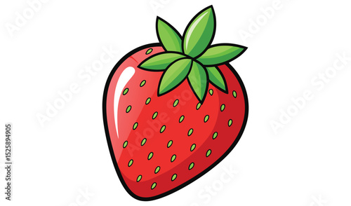 Cartoon strawberry illustration red fruit graphic