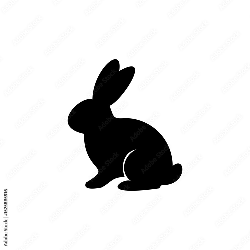 Obraz premium silhouette rabbit icon. Silhouette icon style. Animal icon