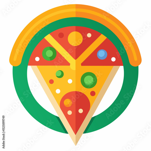 vector illustration of a pizza