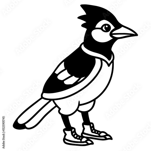 Streetwear Blue Jay – Vector on White