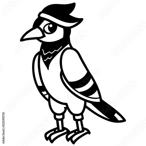 Streetwear Blue Jay – Vector on White