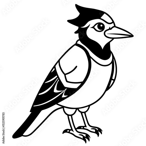 Streetwear Blue Jay – Vector on White