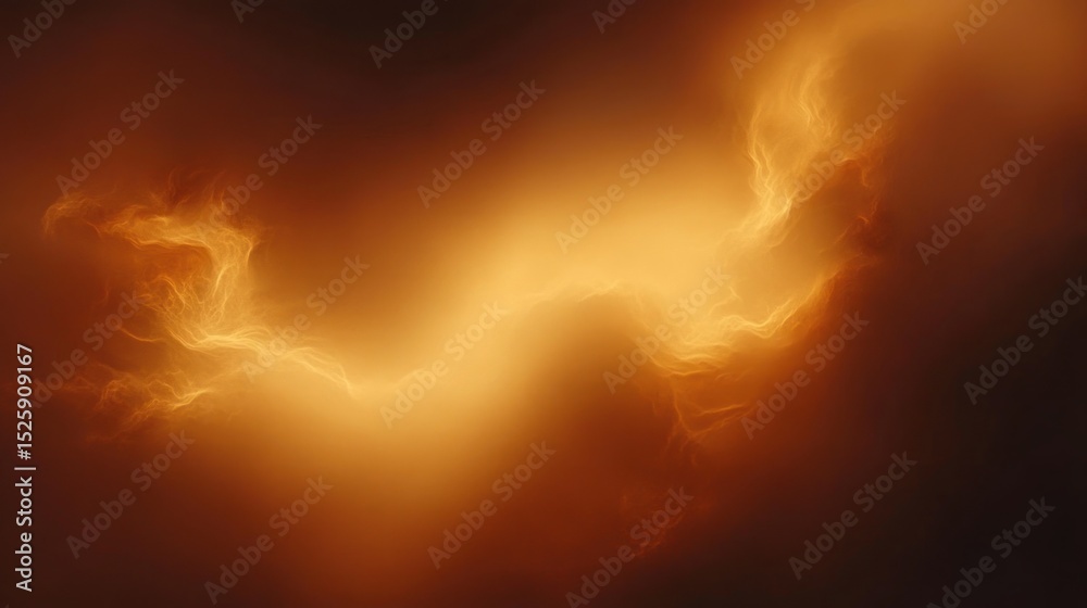 Fototapeta premium Glowing swirling abstract light patterns in warm orange and yellow hues creating a fiery, dynamic atmosphere