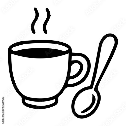 Espresso Cup with Spoon Icon