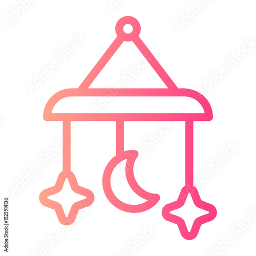 baby mobile gradient icon